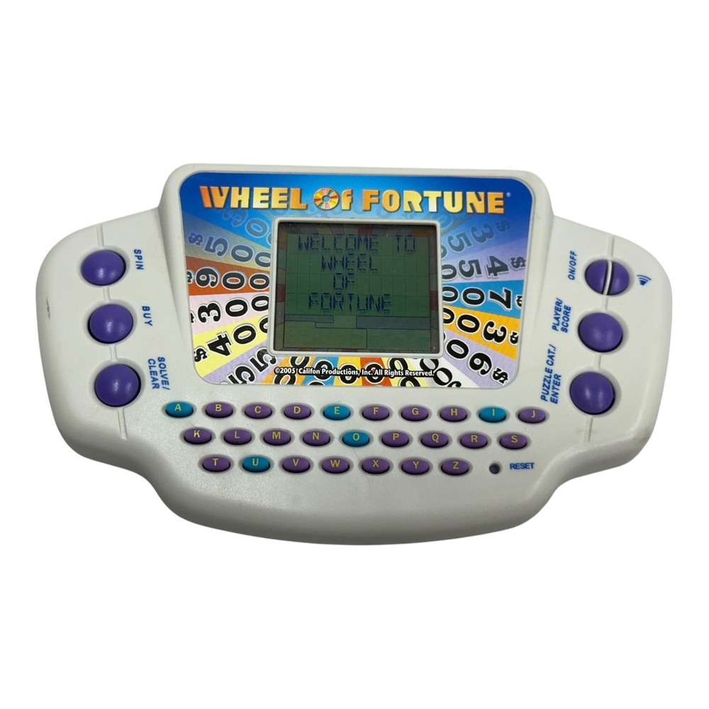Hasbro Wheel of Fortune Handheld Electronic Game 2005 Retro Travel Toy 62841A